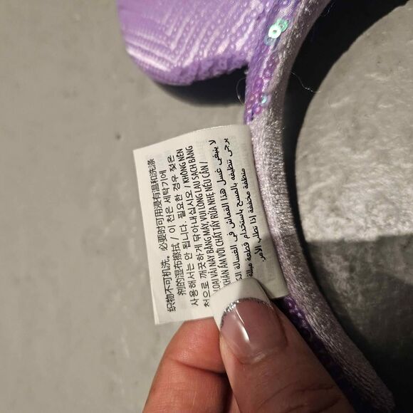 Disney Minnie Mouse Ears Irisdescent Lavender Purple and Sequins Headband - Picture 6 of 6